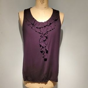 Merona Size 1 Black Ruffle Tank